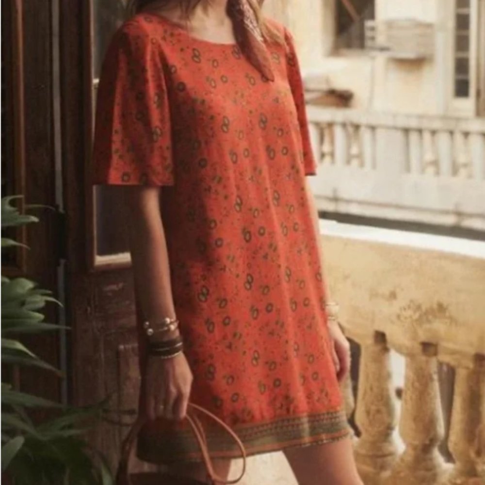 Sezane Fanny Dress Silk Floral Size 34